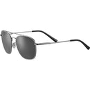 Serengeti CARROLL LARGE aurinkolasit, Matte Silver - Linssi: Mineral Polarized Smoke