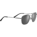 Serengeti CARROLL LARGE aurinkolasit, Matte Silver - Linssi: Mineral Polarized Smoke