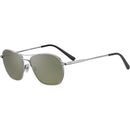 Serengeti LUNGER aurinkolasit, Shiny Silver - Linssi: Mineral Polarized 555nm