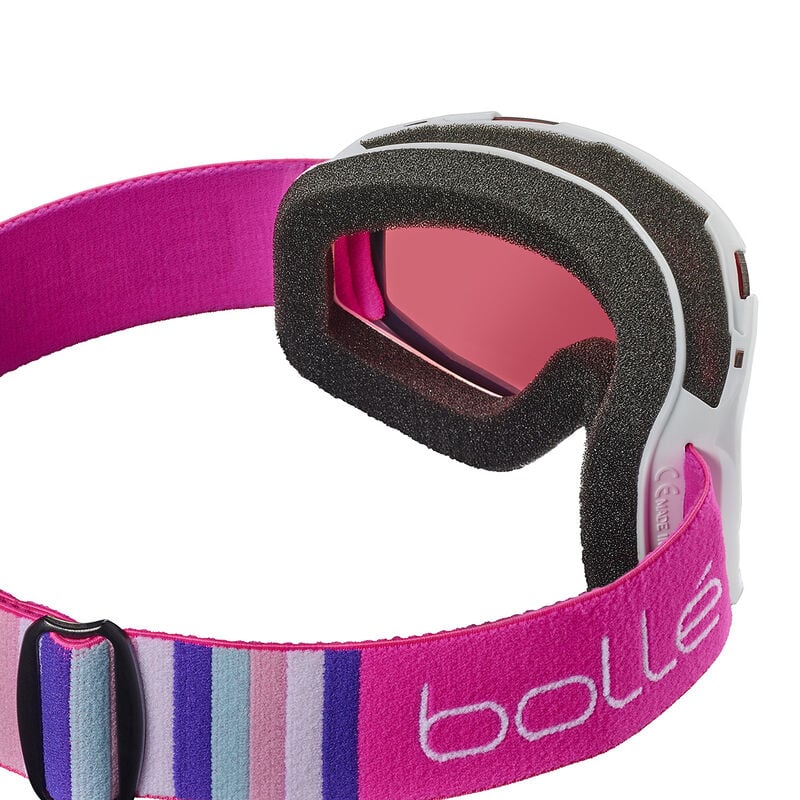 Bollé ROCKET White & Pink Matte lasten laskettelulasit, linssi: Vermillon Cat 2